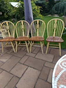 Massive Holzstühle Holzstuhl echt Holz 4-er Set - Bild 1 von 15