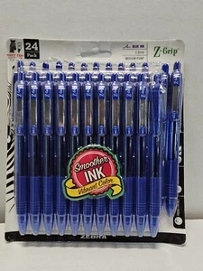 Zebra Z-Grip Retractable Ballpoint Pens, Medium Point, 1.0mm, Blue Ink, 24-PK - Picture 1 of 1