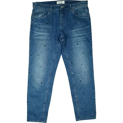 Tom Tailor W30 L28 Jeans Hose blau Damen Liva Slim Boyfriend Stretch Sterne 38 M - Bild 1 von 4