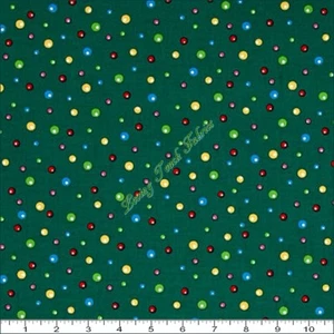 QT "FUN WITH RUDOLPH" #25884-F LITTLE POLKA DOTS STOFF - GRÖSSE WÄHLBAR - Bild 1 von 1