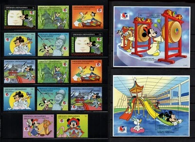 GRENADA GRANADINES, SCOTT #1680-1689, JUEGO COMPLETO MNH 1994 DISNEY PHILAKOREA MICKEY Foto 1 de 4