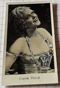 Movie Star LIANE HAID | Portrait Photo - Trading Card #3187