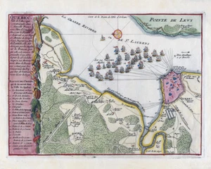 1696 Map of Quebec City Quebec Canada - Picture 1 of 3