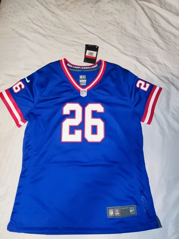 NEW Women's Nike Saquon Barkley Royal New York Giants Classic Player Game Jersey Cover