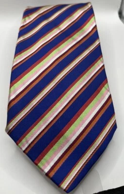 Corbata de hombre THOMAS PINK 100 % seda diseñador MARRUECOS RAYAS multicolor Foto 1 de 4