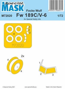 Special Hobby 1/72 Special Hobby Focke Wulf Fw 189C/V-6 Mask Paint Mask - Picture 1 of 1