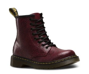 Dr. Martens Kids 8 Loch Delaney Wine Viper K Light - Picture 1 of 24