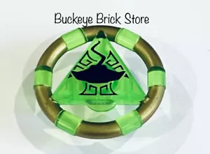 NEW Lego Atlantis Trans Green Treasure Key - Manta Ray Minifig Symbol - 8078 - Picture 1 of 3