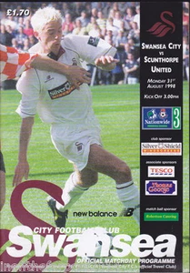 1998/99 SWANSEA CITY V SCUNTHORPE UNITED 31-08-1998 Division 3 - Picture 1 of 1