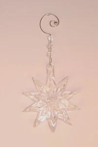 WATERFORD SCHWERER KRISTALL GROSSER STERN SCHNEEFLOCKE KRISTALL ORNAMENT MIT AUSGEFALLENEM AUFHÄNGER - Bild 1 von 5