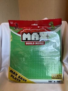 Max Build Base Plate Building Block Color Green 10"x10" - Picture 1 of 3