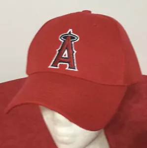 ¡NUEVO! Gorra de béisbol ANAHEIM ANGELS con logotipo cosido para adultos ajustable rojo MLB ¡Nuevo de lote antiguo! - Imagen 1 de 7