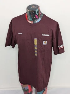 Carhartt Magna Kamtek Mens Pocket Tshirt Red Burgandy Size Medium - Picture 1 of 9