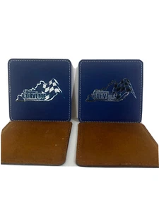 Bluegrass Corvette Club Cuero Sintético Azul - Juego de 4 Posavasos - Imagen 1 de 4