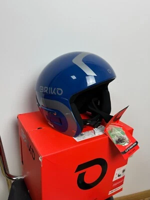 BRIKO VULCANO FIS 6.8 EPP SHINY METALLIC BLUE-SILVER SKI SNOWBARDING SIZE 60 - Image 1 of 4