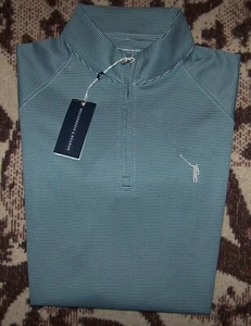 NEW HOLDERNESS & BOURNE 1/4 Zip Pullover Sweater Shirt NO LAYING UP Size S Green - Picture 1 of 7