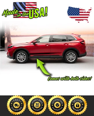 Gráficos de rayas estroboscópicas de carreras para puerta lateral para Honda CRV #2 2023 en adelante Foto 1 de 2