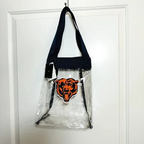 NWT Forever Collectibles Clear Chicago Bears Tote Bag Stadium Game Day 11" x 9" Cover