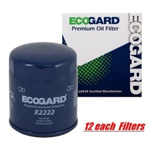 Ecogard X2222 Premium Oil Filter matches Fram PH10060 L12222 PG2222 Case of 12 - Picture 1 of 6