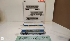 Märklin H0 AC 46328 Großraumschüttgutwagen-Set "Herforder Pils" / K / DB / OVP - Bild 1 von 12