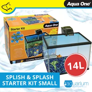 Aqua One Splish & Splash Starter Kit Glass Aquarium Small 14L (11625) - Picture 1 of 8