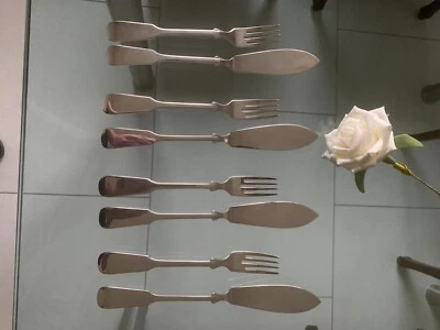 Robbe & Berking 4 x Fischbesteck SPATEN 150er Versilberung - unbenutzt - Bild 1 von 4