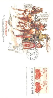 Scott #1960 Fire Pumper 1981 First Day Cover FDC Fleetwood - Image 1 of 2