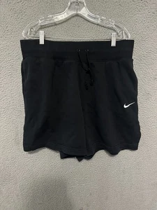 Nike Women's Swoosh Woven Easy Shorts Black Size 1X Drawstring DV4967-010 D - Picture 1 of 5