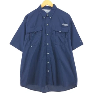 Used Columbia PFG Omni-Shade Button-Down Short Sleeve Fishing Shirt Men's Size L - Picture 1 of 9