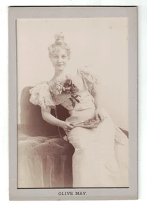 Antikes Kabinettfoto OLIV MAI-Portrait amerikanische Schauspielerin Bühne Theater - Bild 1 von 2