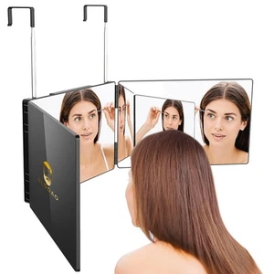 360 Spiegel für Haarschnitte für Männer für Frauen zum Flechten von Haaren Trifold 3 Wege Mir... - Bild 1 von 7