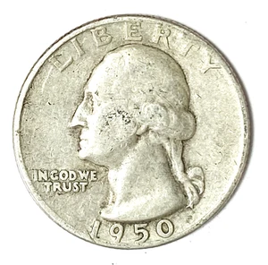 1950 D/S 25c Washington Silver Quarter Dollar Denver FS-601 - Picture 1 of 3