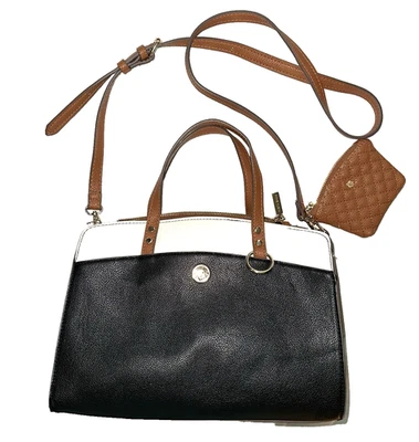 Bolso de mano Anne Klein Lion bandolera/dobles asas negro/blanco-usado Foto 1 de 4