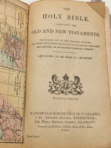 1911 Holy Bible Old & New Testaments National Bible Society of Scotland -Vintage - Picture 1 of 8