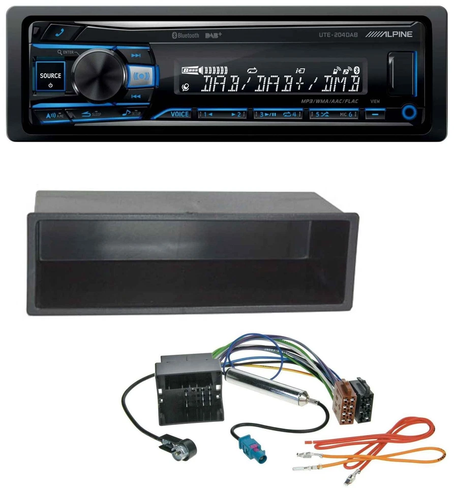 Alpine USB Bluetooth DAB MP3 Autoradio für VW Polo, Lupo, Fox, Passat, T5 - Bild 1 von 4
