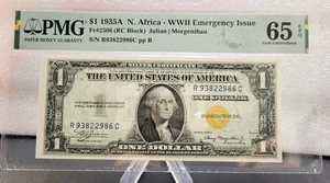 1935A $1 North Africa WWII Emergency Issue FR-2306 - PMG 65 EPQ Gem Uncirculated - Picture 1 of 2