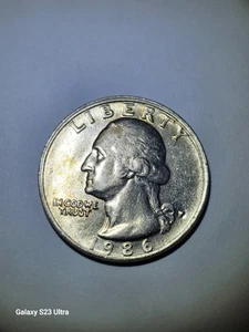 1986P Washington Quarter, Mint Mark Error, Die Errors, Double Rim Error - Picture 1 of 24