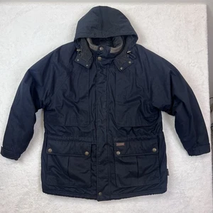 Vintage Pacific Trail Men's Blue Blanket Lined Hooded Parka Jacket Heavy Duty XL - Picture 1 of 16