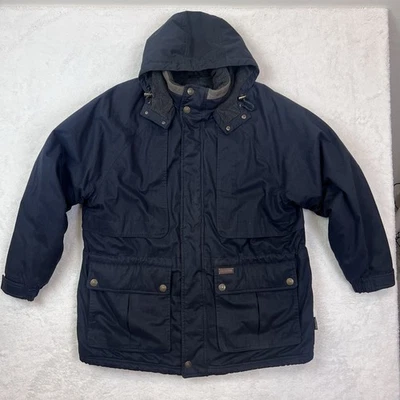 Vintage Pacific Trail Men's Blue Blanket Lined Hooded Parka Jacket Heavy Duty XL - Image 1 of 4