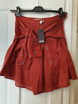 Jean Paul Gaultier Designer Womens Knee Skirt Size 40 Coral Red Unique Collectio - Image 1 of 4