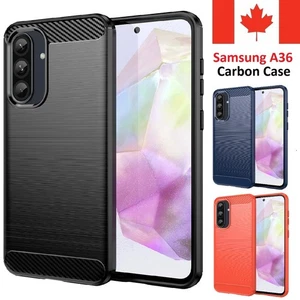 For Samsung Galaxy A36 5G Case - Carbon Fiber Shockproof Soft Back Cover - Picture 1 of 10
