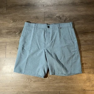 Pantaloncini Hurley blu flat front regular ibridi walkshort golf leggeri taglia 36 8" - Foto 1 di 9
