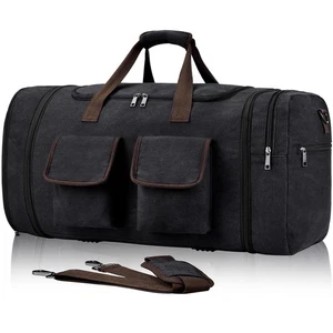 Large Duffle Bag for Travel, 60L Canvas Travel Duffel Bags Travel Bags Overni... - Picture 1 of 7