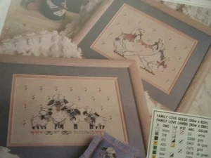 Family Geese & Lambs Country Designs Magazine Cross Stitch Pattern (G) - Picture 1 of 1