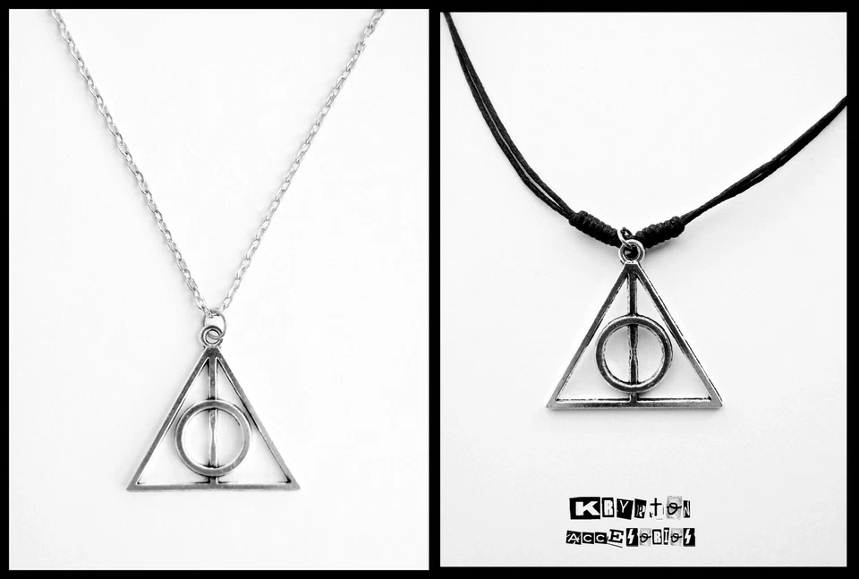 Collar LAS RELIQUIAS DE LA MUERTE - Colgante - HARRY POTTER - Plateado - Imagen 1 de 1