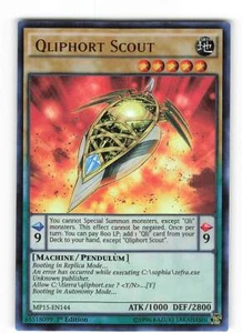 Yugioh QLIPHORT-KUNDSCHAFTER , mp15-en144 Ultra Rare englisch NM 1. Auflage - Bild 1 von 2