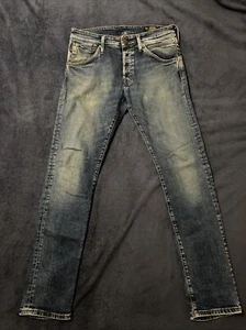 Jack & Jones Mens Slim Fit Blue Jeans Skinny Leg Denim Pants All Waist Sizes - Picture 1 of 10