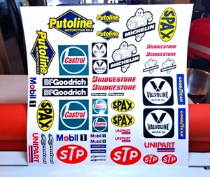 Sponsor Logo Decal Sheets - 48 total graphics included! - Picture 1 of 1