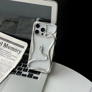 Hollow Snake Plating Phone Case For iPhone 11 12 13 14 15 16 Pro Max 16Pro 15Pro - Picture 1 of 46