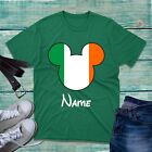 Personalisiertes T-Shirt mit irischer Flagge Mickey Minnie Maus St. Patrick's Day irisches Top